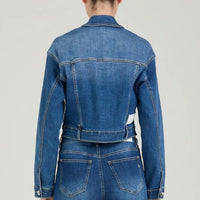 Thumbnail for TAKE TWO giubbino donna jeans cropped DAISY DK02120 BLU MEDIO SCURO estate 2026