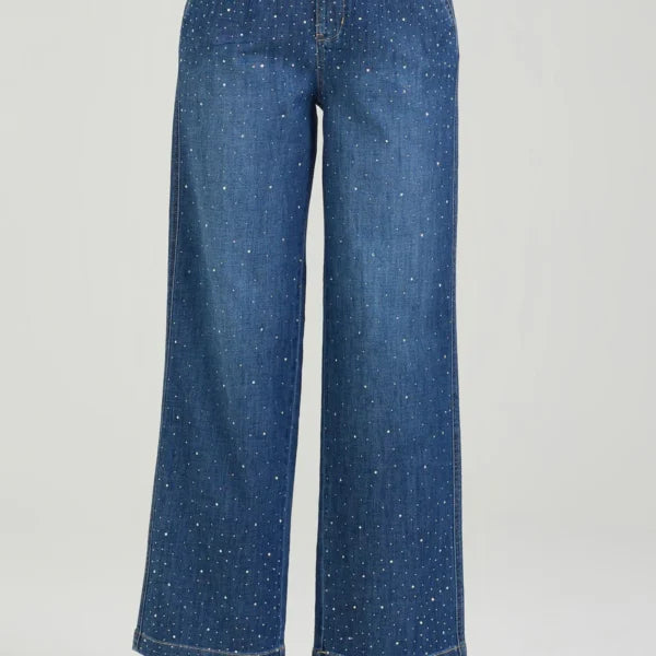TAKE TWO pantaloni donna jeans palazzo wide leg CHLOE DK02207 BLU SCURO estate 2026