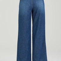 Thumbnail for TAKE TWO pantaloni donna jeans palazzo wide leg CHLOE DK02207 BLU SCURO estate 2026