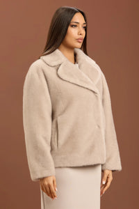 Thumbnail for TAKE TWO giubbotto donna ecopelliccia corto DT00764 GRIGIO CHIARO inverno 2025