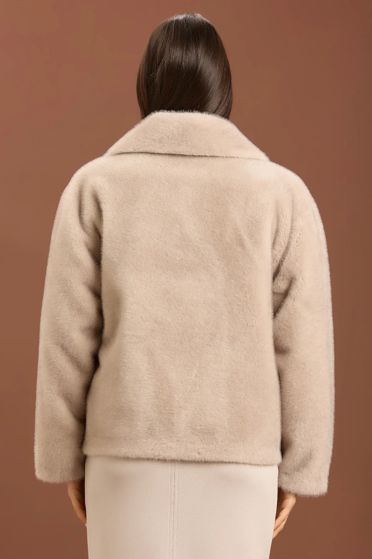 TAKE TWO giubbotto donna ecopelliccia corto DT00764 GRIGIO CHIARO inverno 2025