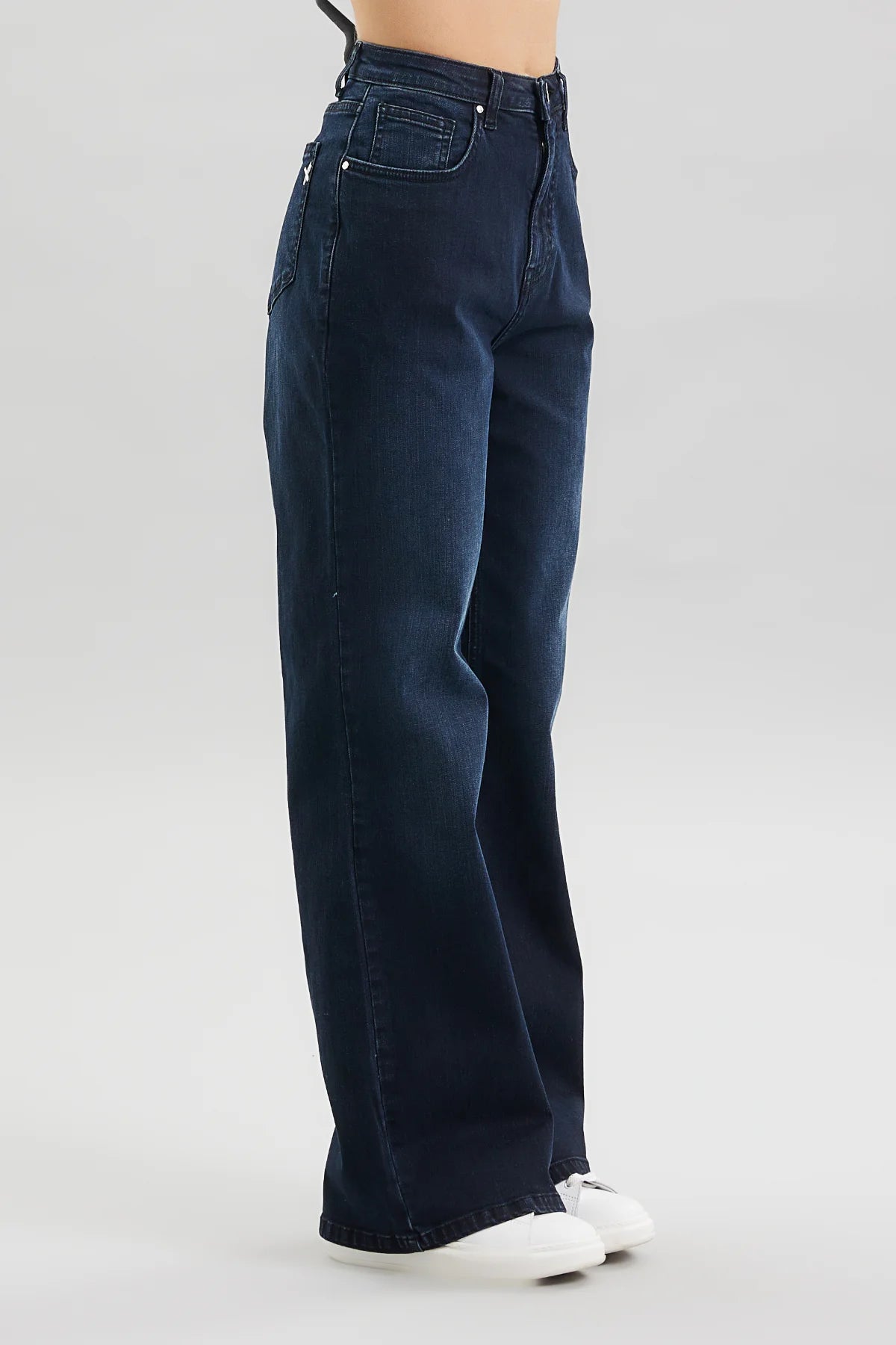 TAKE TWO pantaloni donna jeans palazzo wide leg denim ELISA DT01703 BLU SCURO inverno 2025