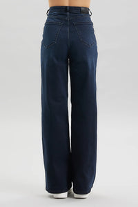 Thumbnail for TAKE TWO pantaloni donna jeans palazzo wide leg denim ELISA DT01703 BLU SCURO inverno 2025