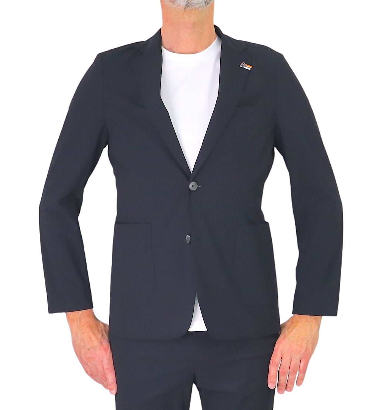 DISTRETTO 12 giacca uomo no stiro stretch leggera JACKET ACTIVE GA1595 0009 NERO estate 2026