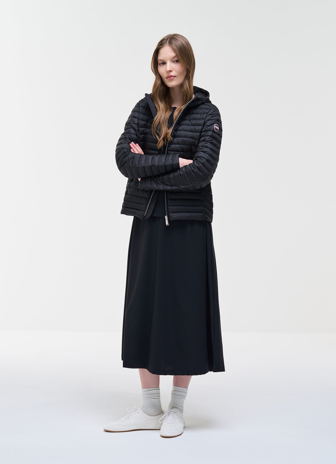 COLMAR giubbino donna slim cappuccio piuma 2213 9VX PUNKY 99 NERO estate 2026
