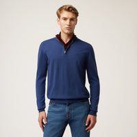 Thumbnail for HARMONT&BLAINE maglione uomo mezza zip HRK004 030478 800 BLU AVIO inverno 2023