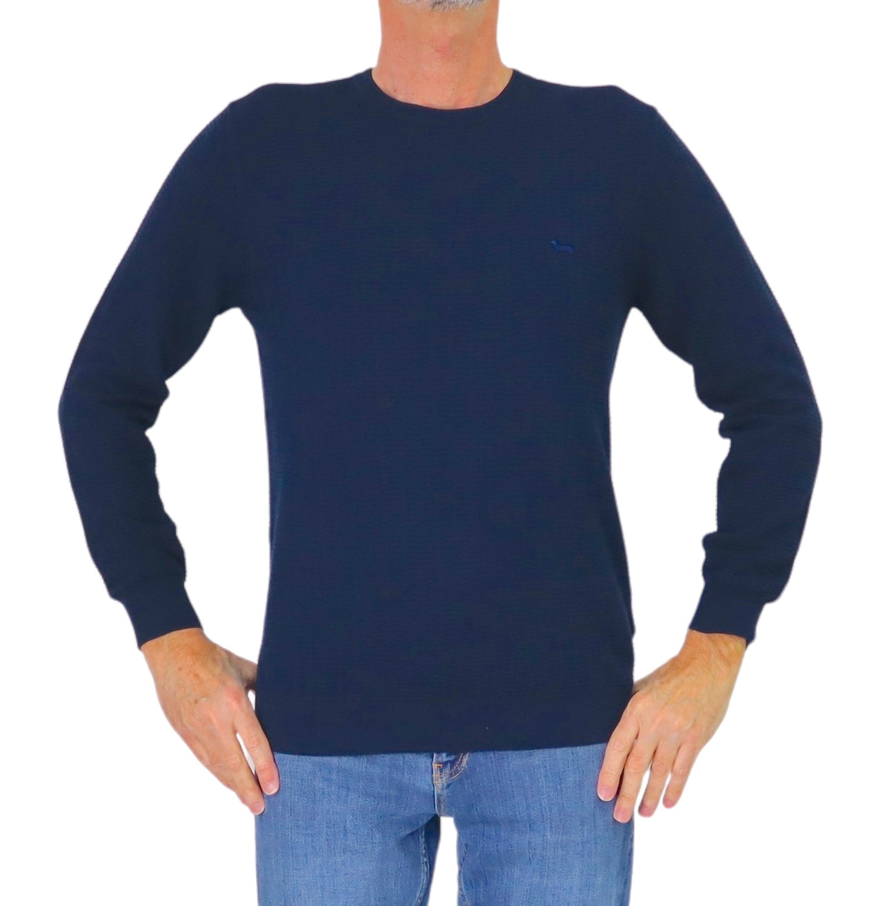 HARMONT&BLAINE maglione uomo cotone HRQ892 030763 801 BLU estate 2026