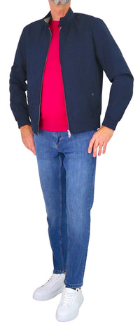 Thumbnail for HARMONT&BLAINE giubbino uomo bomber collo coreana cotone K0Q164 040286 801 BLU estate 2026
