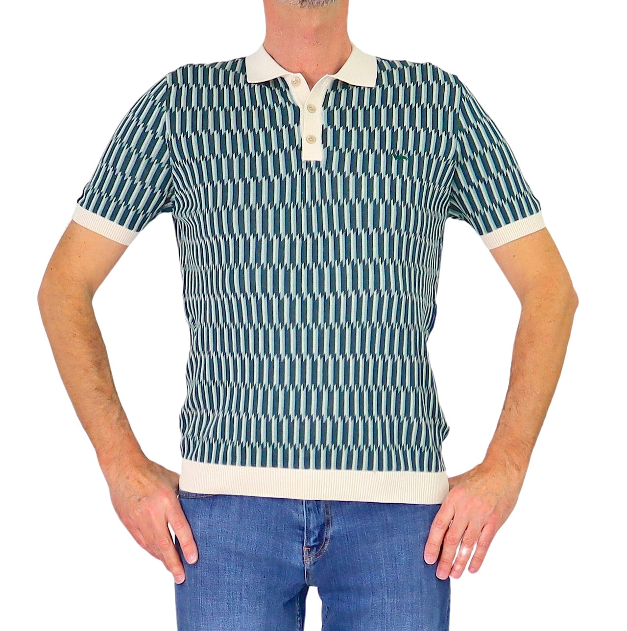 HARMONT&BLAINE polo uomo maglina cotone HRQ865 030080 203 VERDE BEIGE estate 2026