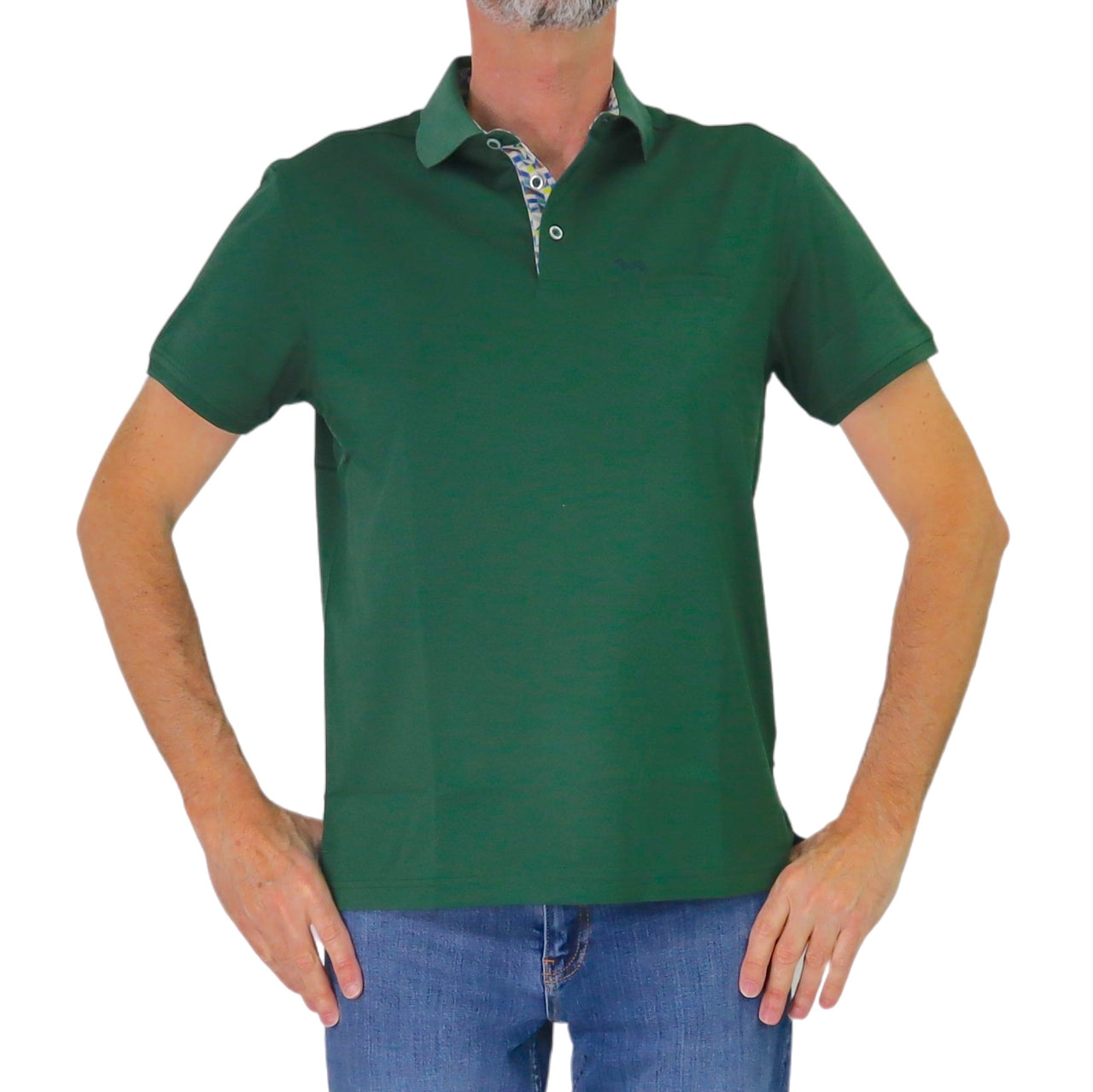 HARMONT&BLAINE polo uomo cotone LRQ372 021215 672 VERDE BOTTIGLIA estate 2026