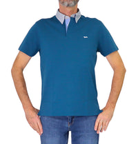 Thumbnail for HARMONT&BLAINE polo uomo cotone collo camicia LRQ003 020004 848 VERDE OTTANIO estate 2026