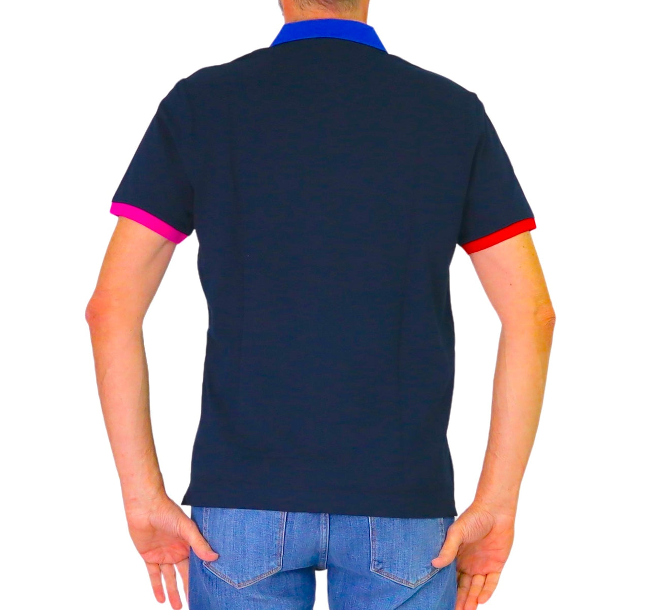 HARMONT&BLAINE polo uomo cotone stretch LRQ417 020862 801 BLU estate 2026
