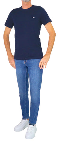 Thumbnail for HARMONT&BLAINE t-shirt uomo girocollo cotone IN1001 N21055 808 BLU estate 2026