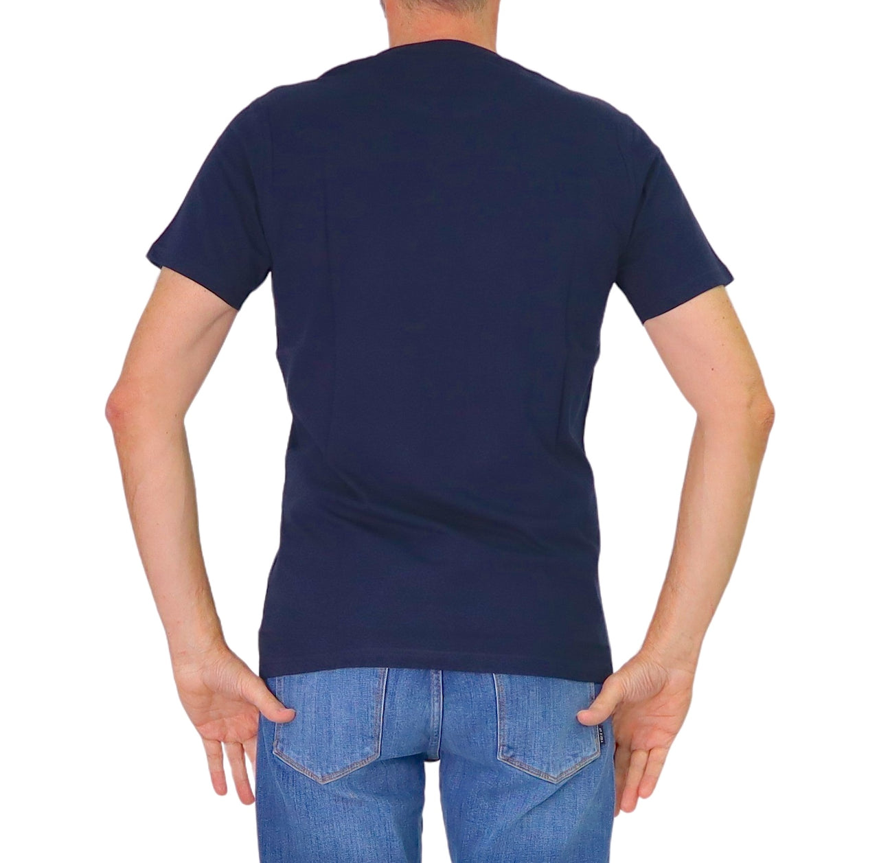 HARMONT&BLAINE t-shirt uomo girocollo cotone IN1001 N21055 808 BLU estate 2026