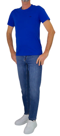 Thumbnail for HARMONT&BLAINE t-shirt uomo girocollo cotone INQ001 021055 844 AZZURRO estate 2026