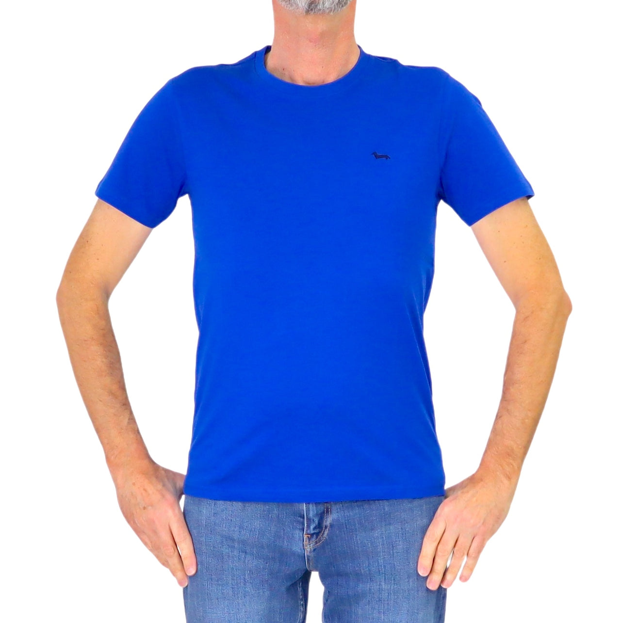HARMONT&BLAINE t-shirt uomo girocollo cotone INQ001 021055 844 AZZURRO estate 2026