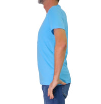Thumbnail for HARMONT&BLAINE t-shirt uomo girocollo cotone INQ001 021055 809 CELESTE estate 2026