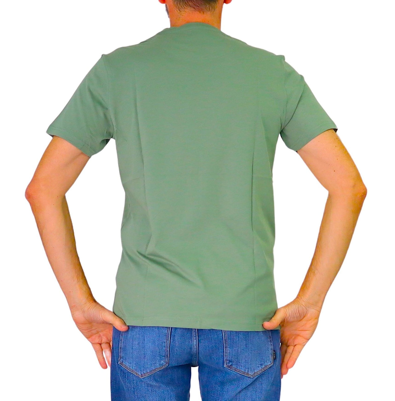 HARMONT&BLAINE t-shirt uomo girocollo cotone INQ001 021055 631 VERDE estate 2026