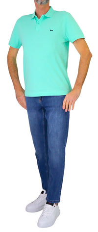 Thumbnail for HARMONT&BLAINE polo uomo cotone stretch LRQ033 020862 618 VERDE ACQUA estate 2026