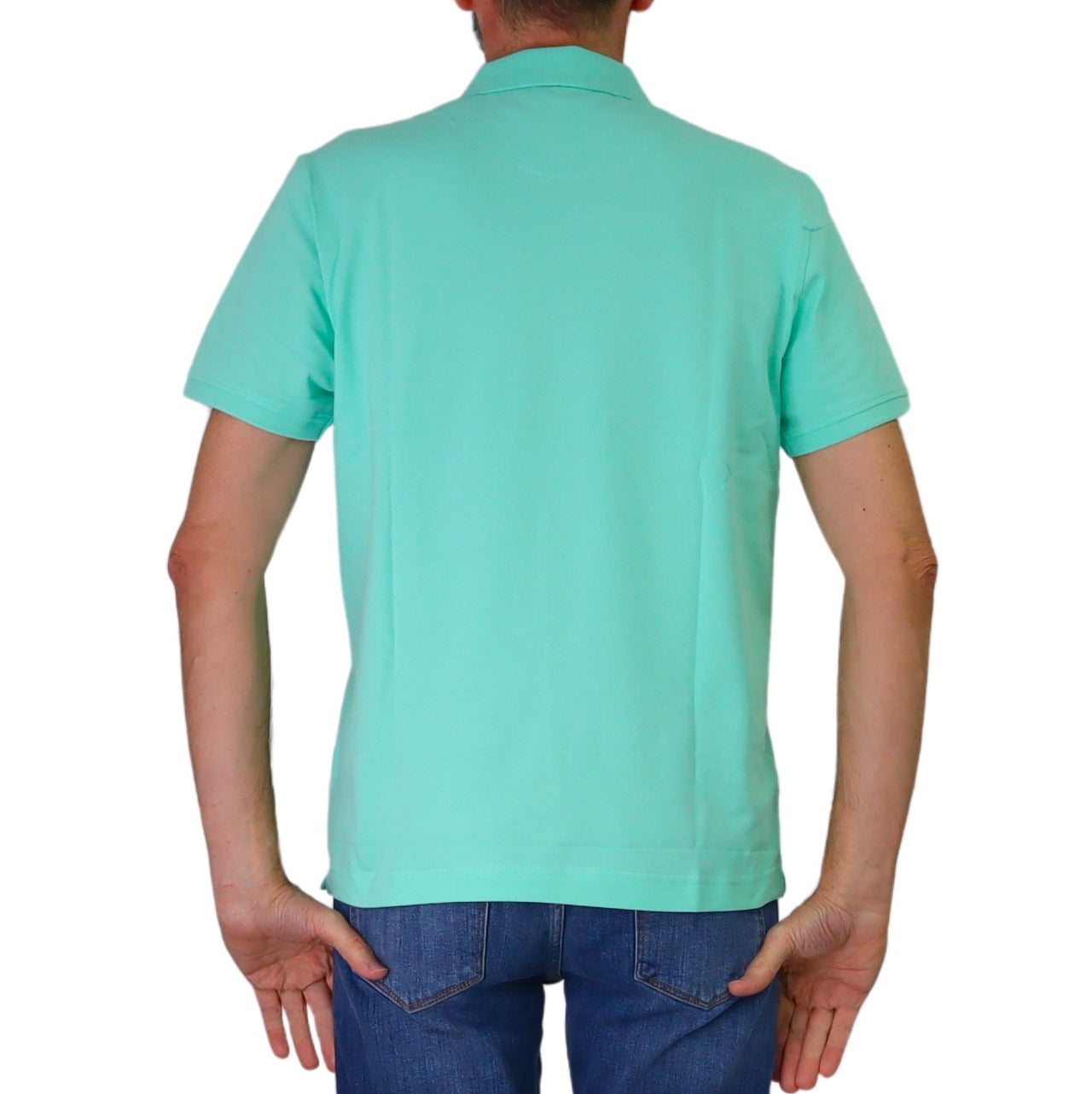 HARMONT&BLAINE polo uomo cotone stretch LRQ033 020862 618 VERDE ACQUA estate 2026