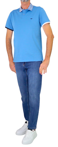 Thumbnail for HARMONT&BLAINE polo uomo manica corta cotone LRQ375 021215 823 CELESTE estate 2026