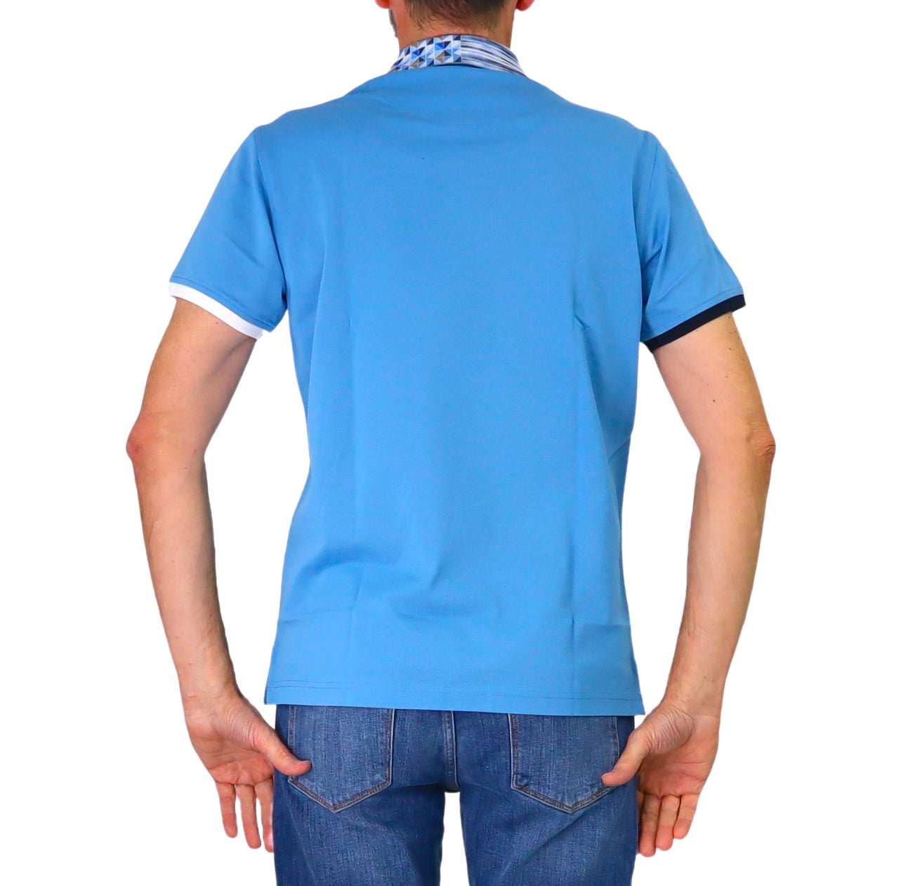 HARMONT&BLAINE polo uomo manica corta cotone LRQ375 021215 823 CELESTE estate 2026