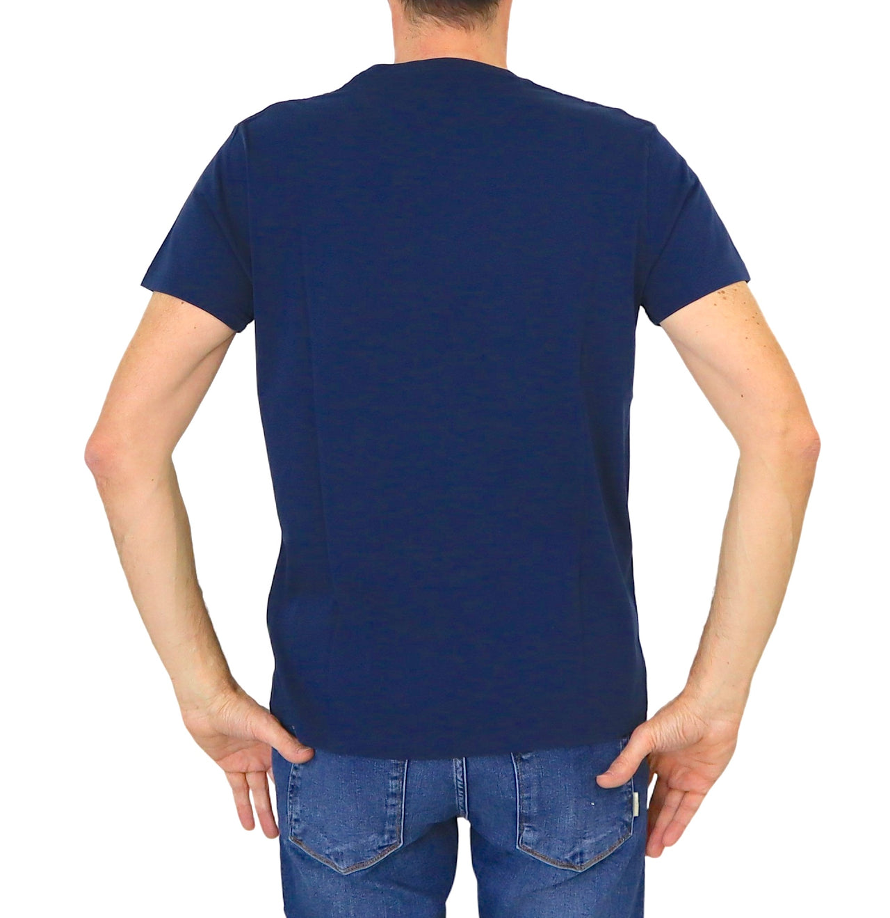 SHOCKLY t-shirt uomo cotone manica corta TS 500 8T1103 NAVY BLU estate 2024