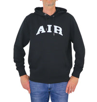 Thumbnail for EQUIPE 55 felpa uomo cotone cappuccio tasche HOE 540 AIR NERO estate 2024
