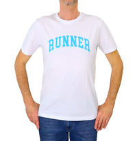 Thumbnail for EQUIPE 55 t-shirt uomo cotone UTE 544 RUNNER BIANCO estate 2024
