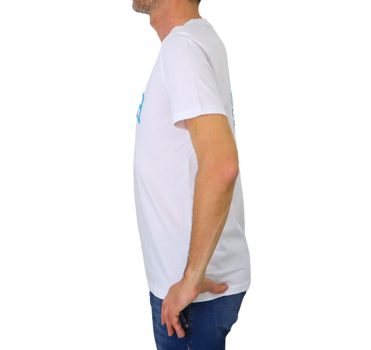 EQUIPE 55 t-shirt uomo cotone UTE 544 RUNNER BIANCO estate 2024
