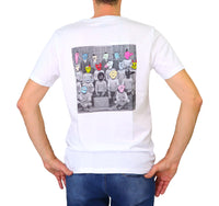 Thumbnail for EQUIPE 55 t-shirt uomo cotone UTE 551 MILLIONAIRE BIANCO estate 2024