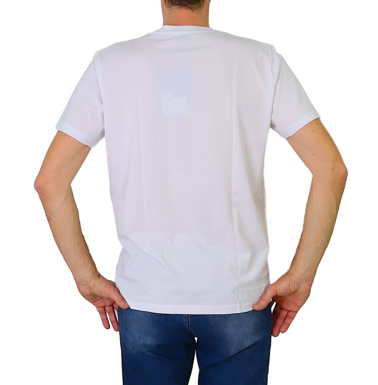EQUIPE 55 t-shirt uomo cotone manica corta UTE 553 SITTER BIANCO estate 2024