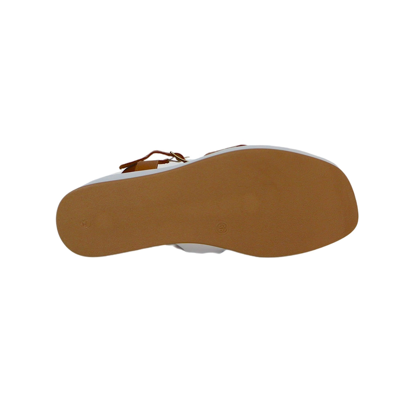 CAFèNOIR sandali donna pelle zeppa cm.6 C1HF8082 M007 CUOIO BIANCO estate 2024