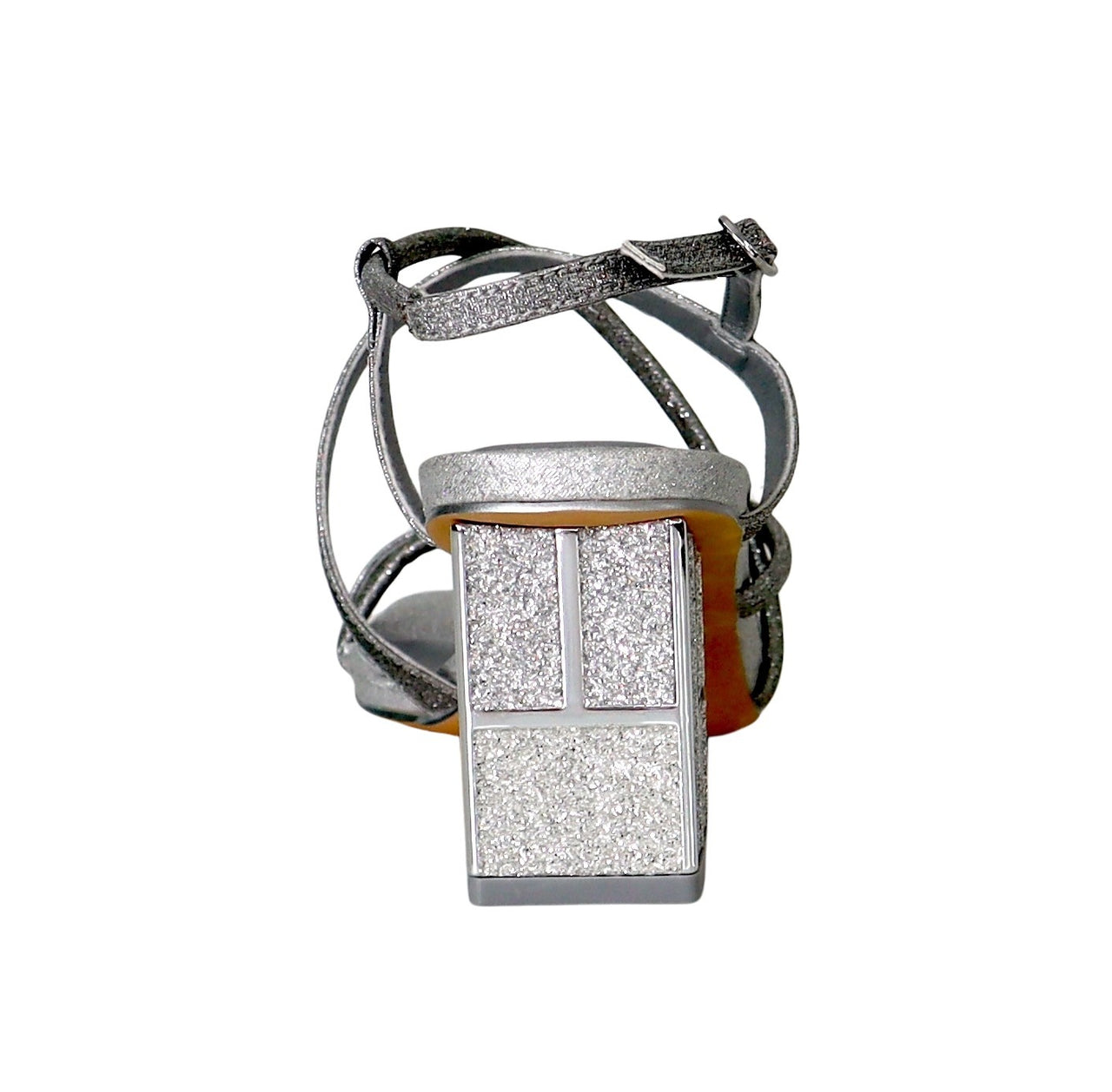 MENBUR sandali donna glitter tacco largo 6 24825 0009 ARGENTO estate 2024