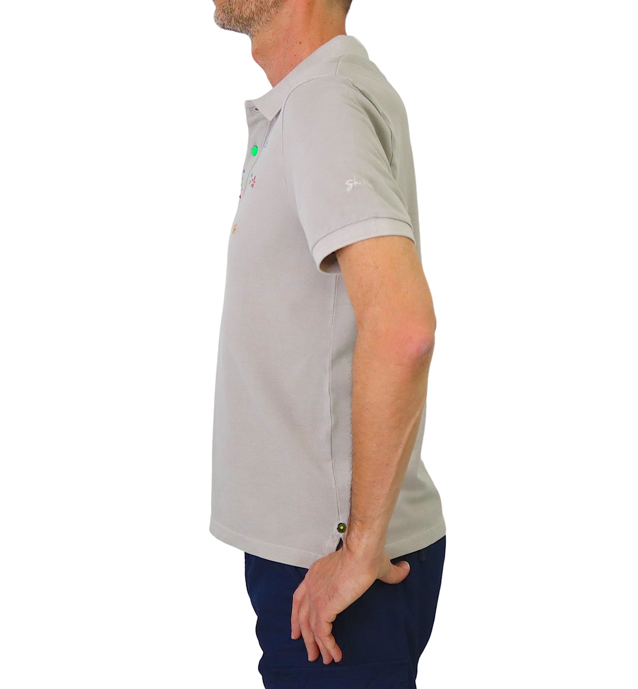 SHOCKLY polo uomo cotone POLO HAND SUN 8X5141 MOON BEIGE vintage estate 2024