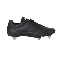 Thumbnail for RYAL scarpe calcio artigianali a 6 tacchetti avvitabili vitello REAL SG NERO