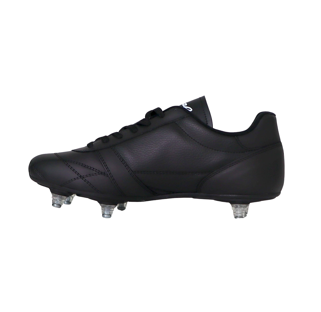 RYAL scarpe calcio artigianali a 6 tacchetti avvitabili vitello REAL SG NERO