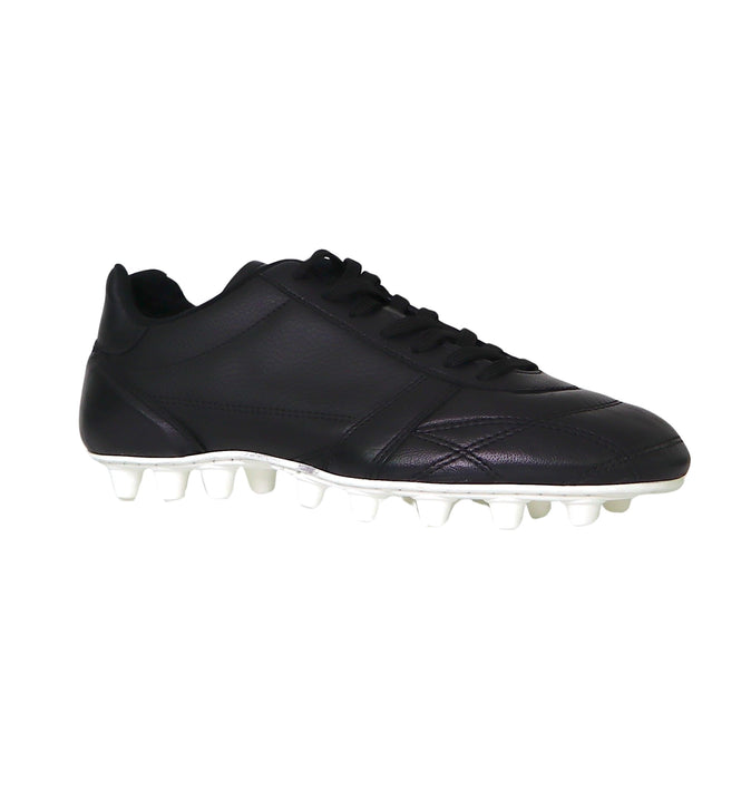 RYAL scarpe calcio artigianali tacchetti fissi vitello REAL FG MG NERO