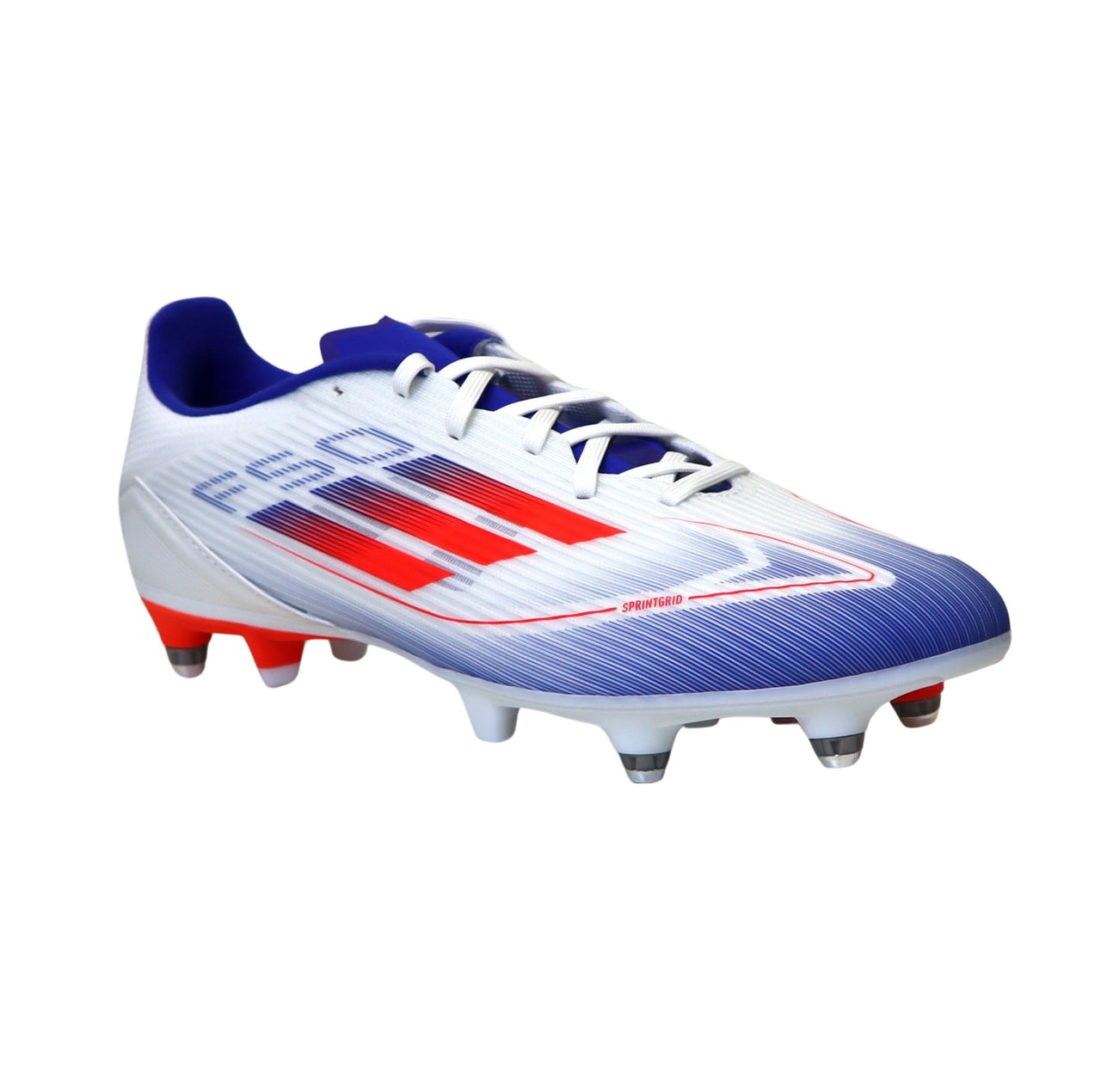 ADIDAS scarpe calcio F50 LEAGUE SG IF1344 BIANCO ROSSO AZZURRO luglio 2024
