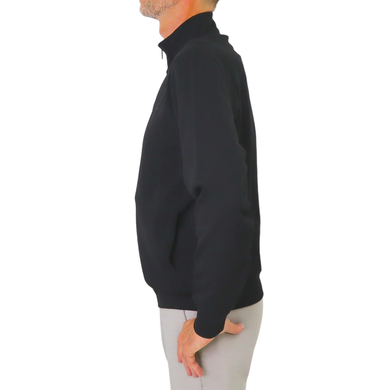 COLMAR felpa uomo full zip cotone 6280 3YV COUNTED 99 NERO inverno 2024