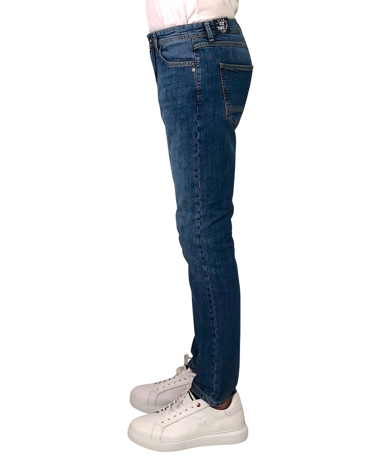 TAKE TWO pantaloni uomo jeans slim ADAM UK05407 BLU MEDIO SCURO estate 2026