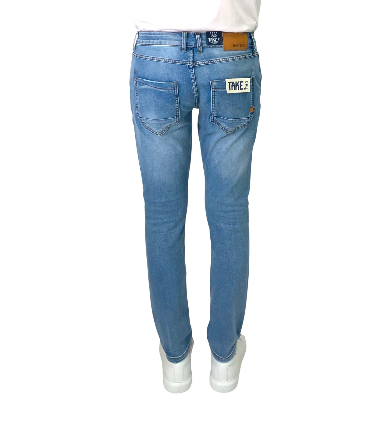 TAKE TWO pantaloni uomo jeans slim JACK ONE DENIM UK04002 BLU CHIARO estate 2026