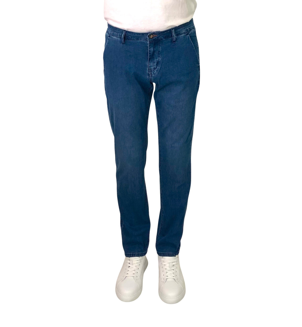TAKE TWO pantaloni uomo jeans slim chino SHIRO DENIM UK04009 BLU MEDIO SCURO estate 2026