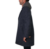 Thumbnail for DISTRETTO 12 giubbotto uomo cappotto cappuccio check AMOS CP1316 0372 BLU GRIGIO inverno 2024