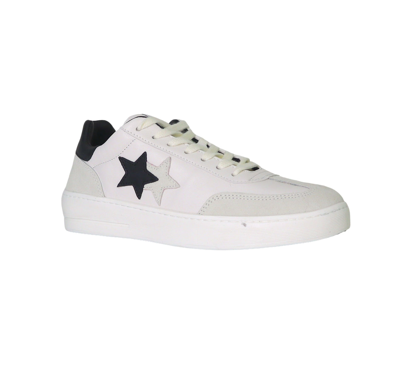 2STAR scarpe sneaker uomo low pelle 2SU4501 221 BIANCO GRIGIO inverno 2024