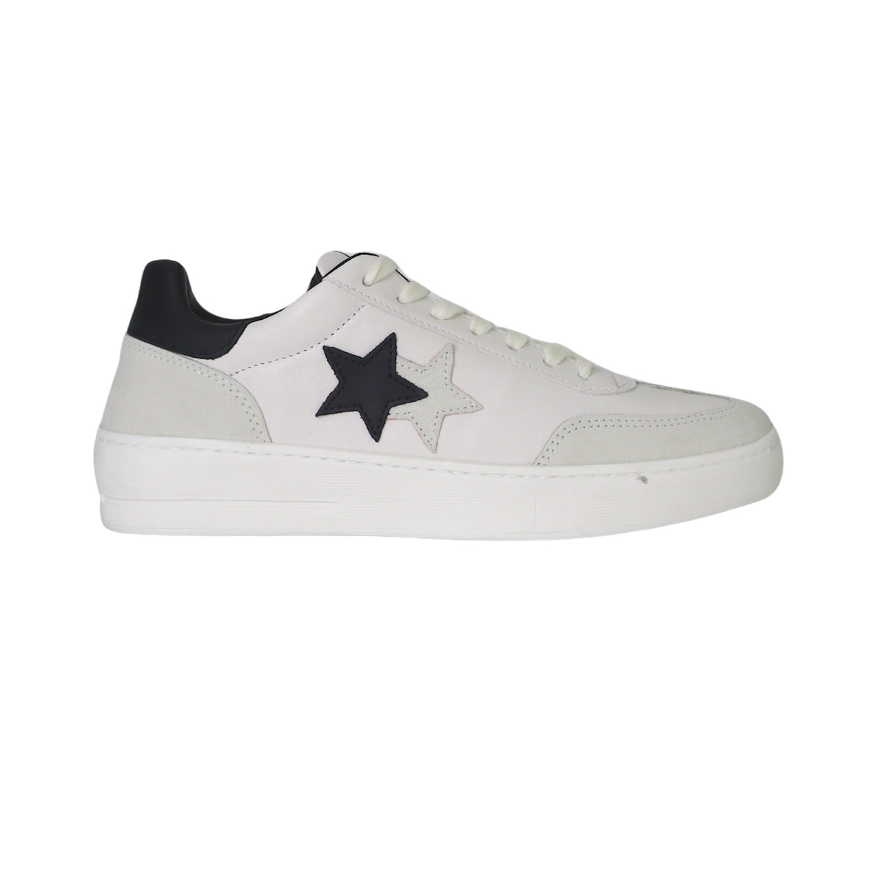 2STAR scarpe sneaker uomo low pelle 2SU4501 221 BIANCO GRIGIO inverno 2024