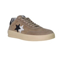 Thumbnail for 2STAR scarpe sneaker uomo low pelle 2SU4502 384 BEIGE NERO inverno 2024