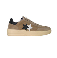 Thumbnail for 2STAR scarpe sneaker uomo low pelle 2SU4502 384 BEIGE NERO inverno 2024