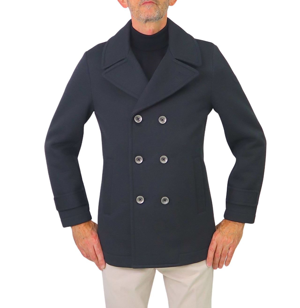 DISTRETTO 12 giubbotto uomo PEACOAT CRUISE GB1436 0007 GRIGIO PIOMBO inverno 2024
