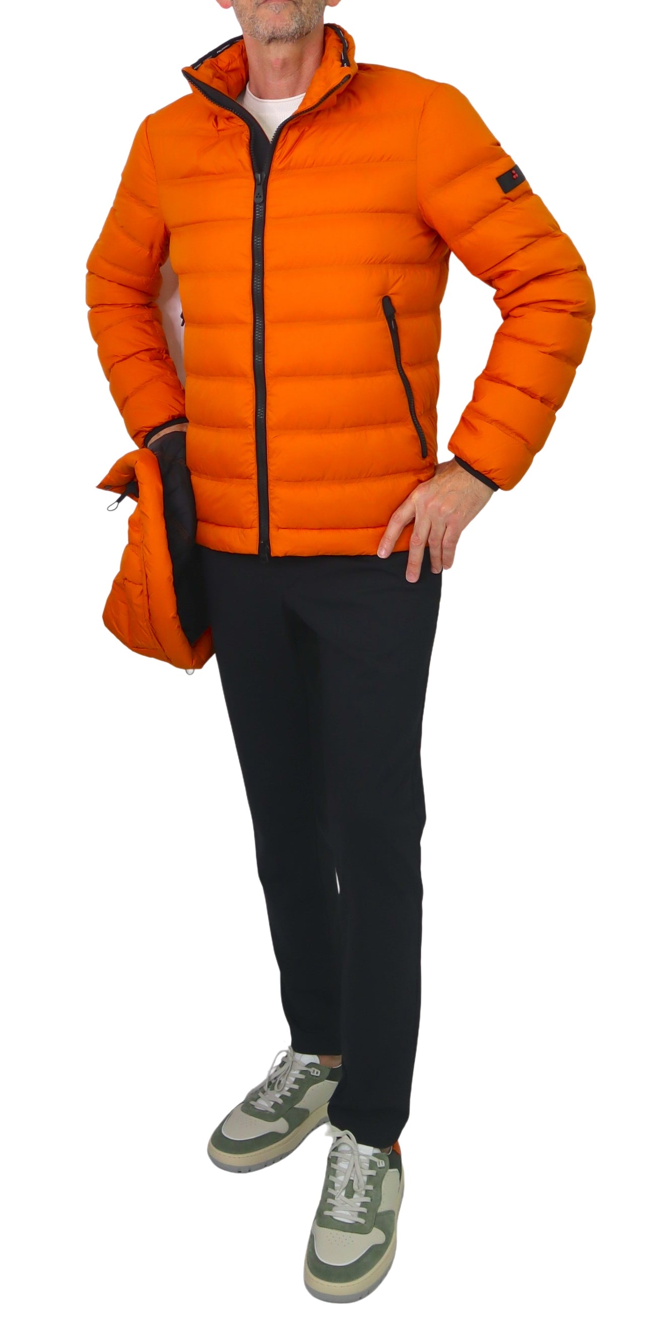 PEUTEREY giubbotto uomo corto piumino BOGGS CJ 03 PEU521201181778 033 ARANCIONE inverno 2024